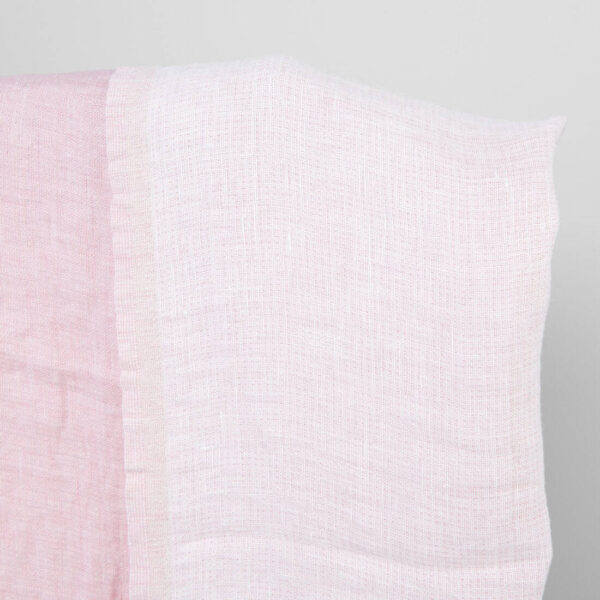 Light pink washed linen fabric, double sided