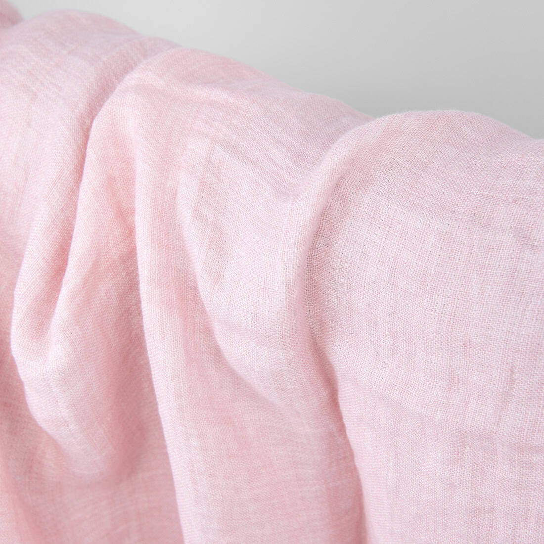Tissu de lin double couche lavé rose 3 Light pink washed linen fabric, double layer