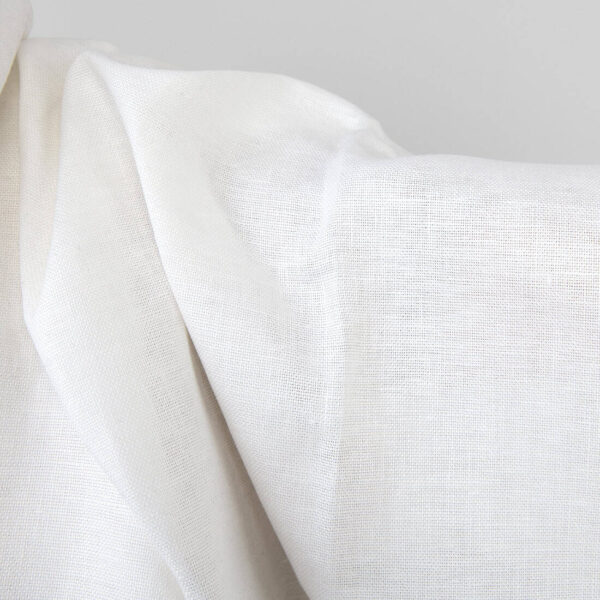 Off-white linen fabric, solid