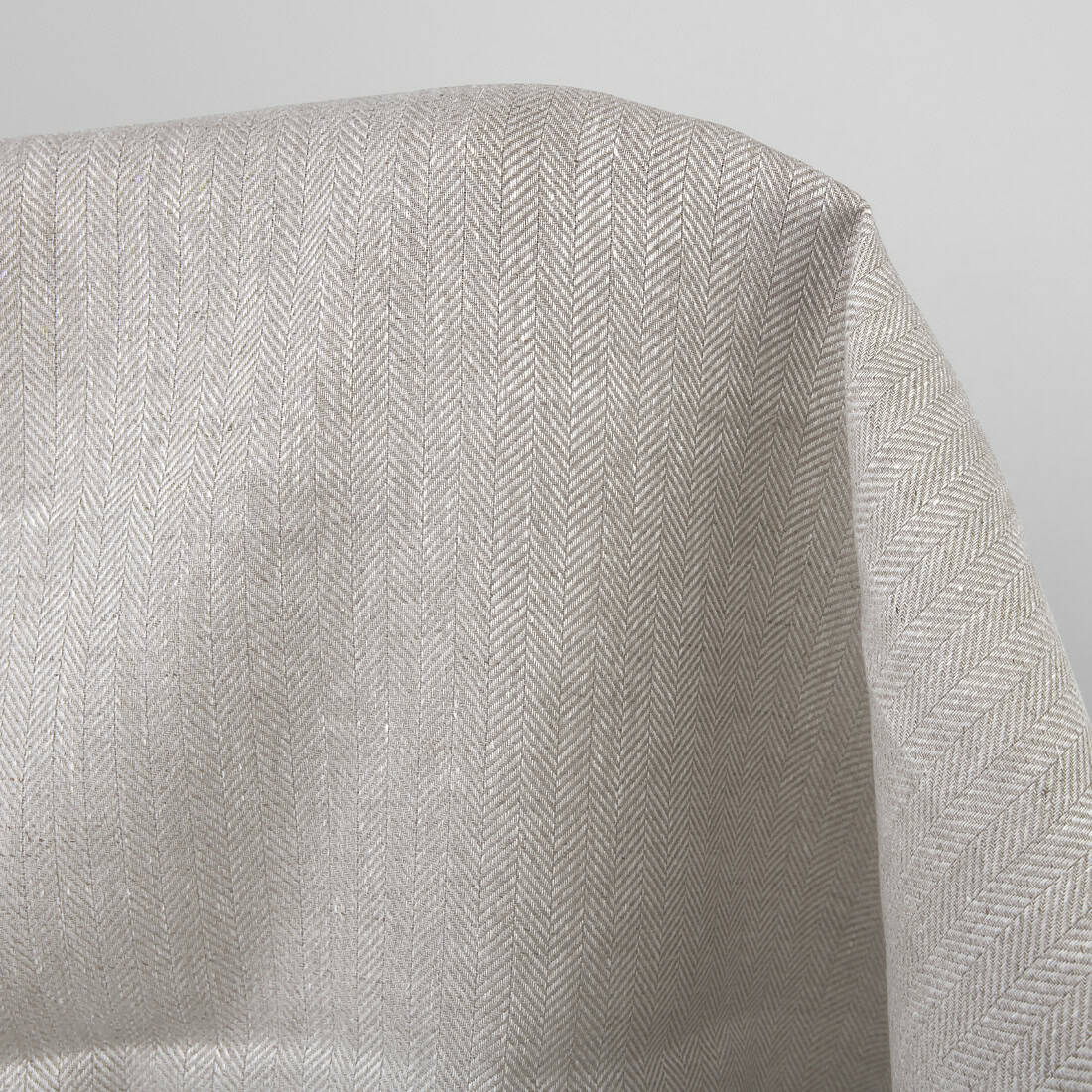 Tissu de lin à chevrons gris clair 2 Beige linen fabric, mix of natural and white