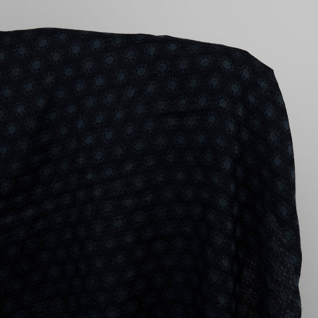 Black linen wool fabric