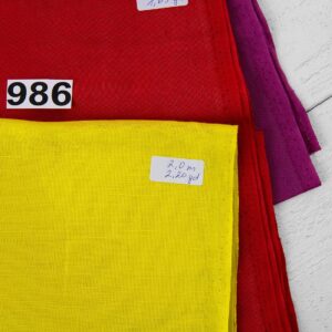 Lot de tissus n° 986 8 Linen Cotton Fabric Cuts, Set No. 986