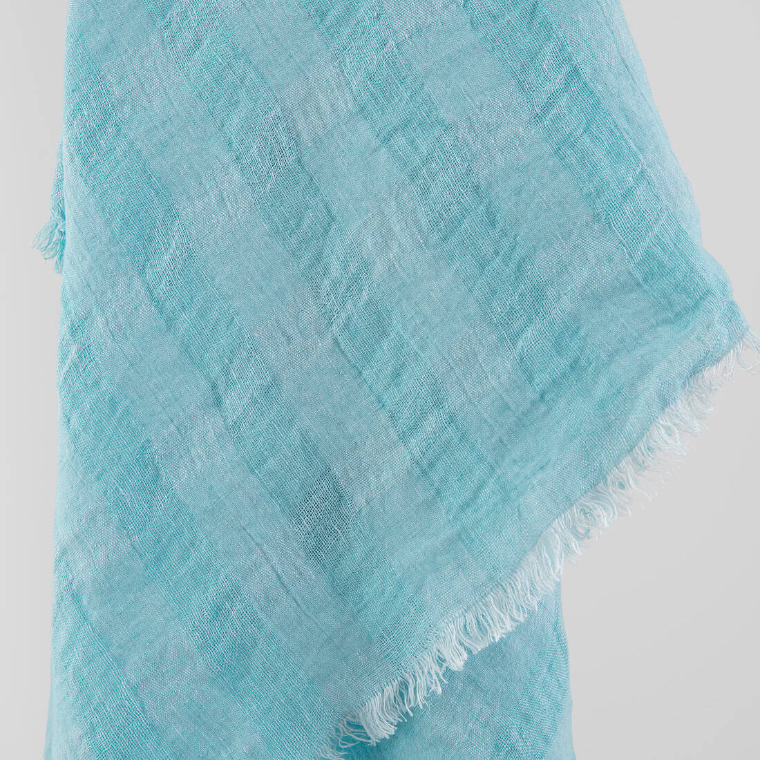 KORI Foulard bleu clair 2 KORI Scarf light blue, linen scarf