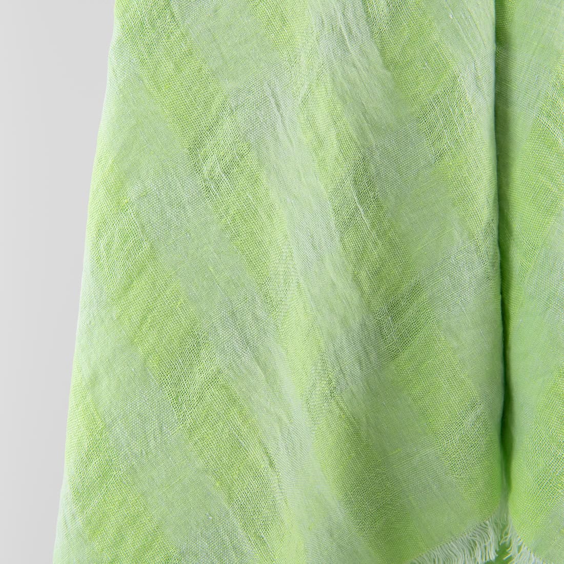 KORI Foulard vert 2 KORI Scarf green, pure linen