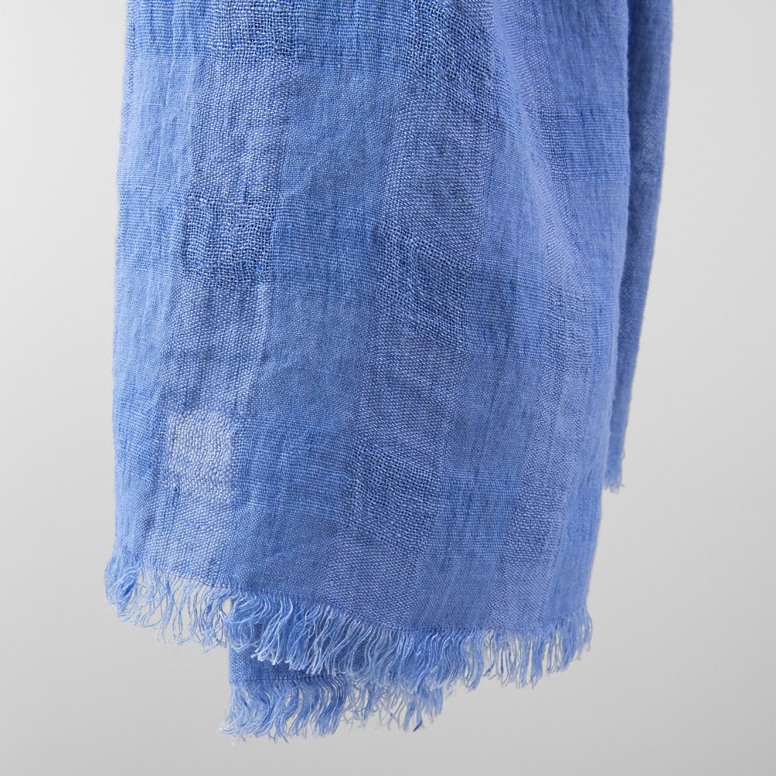 KORI Châle violet-bleu 3 Washed linen violet-blue shawl, pure linen