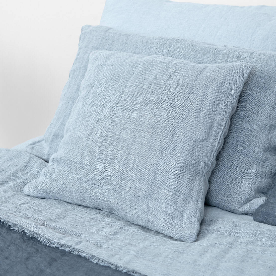 Linen cushion cover light grey