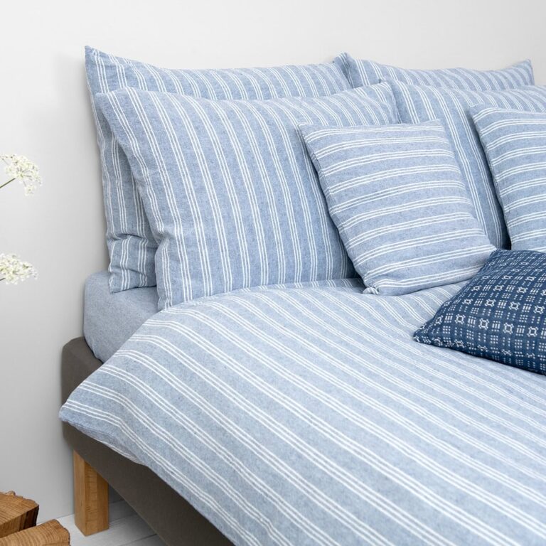 CRUISE linen cotton Bed linen blue, luxury set