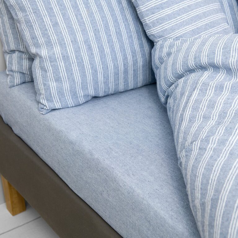 CRUISE linen cotton Bed linen blue, plain sheets