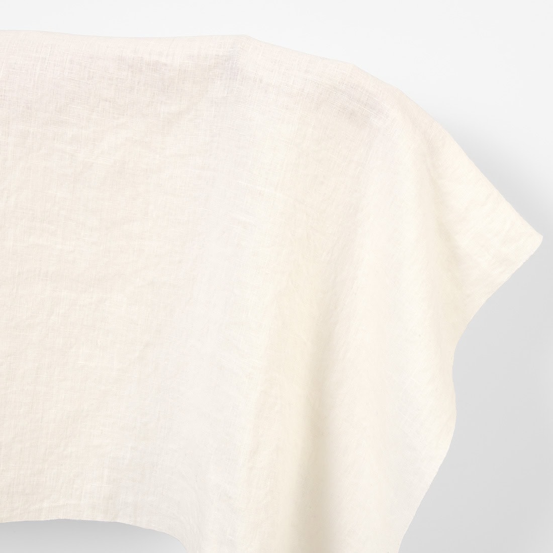 Linen fabric plain vanilla, washed