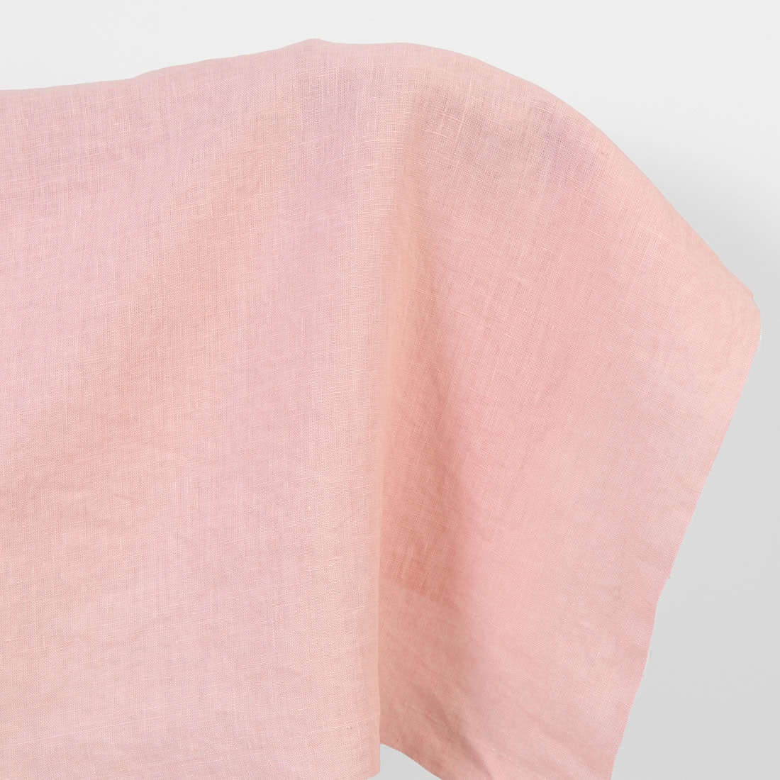 Linen fabric light pink colour, washed