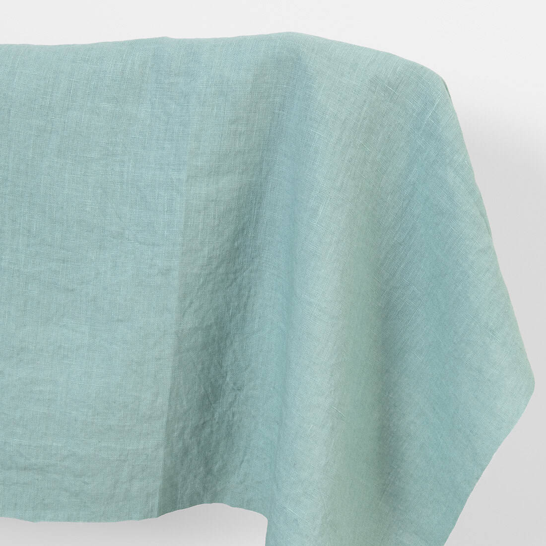 Linen fabric in jadeite colour, washed