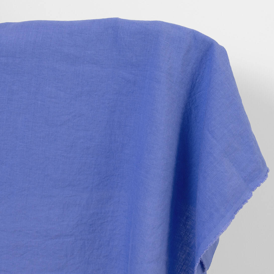 Linen fabric deep periwinkle, washed