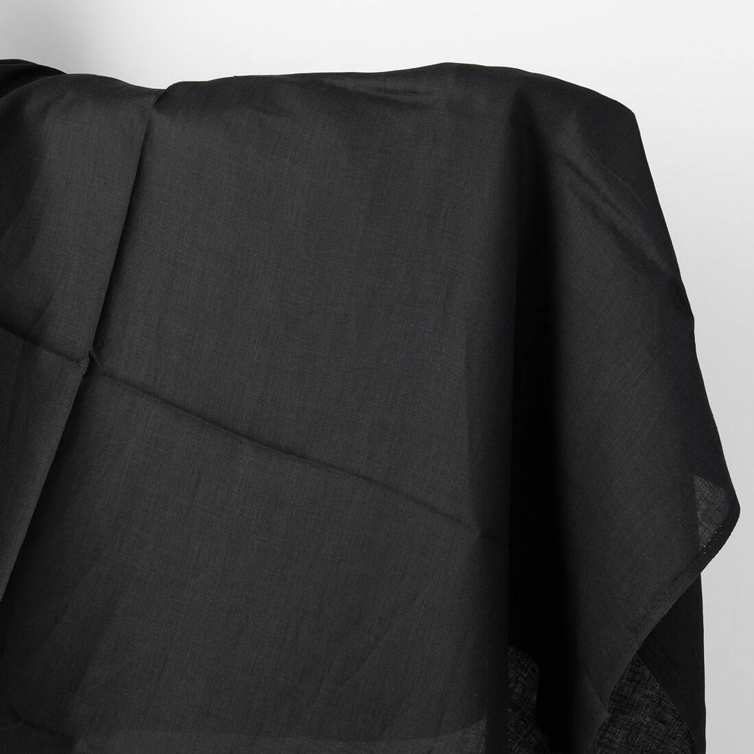 Linen fabric plain black