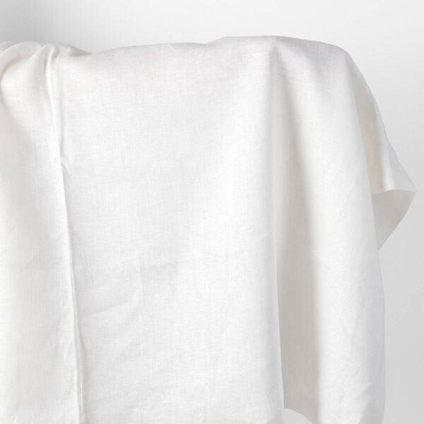 Linen fabric off-white small diamonds