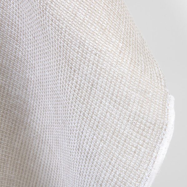 Linen fabric dobby openweave white and beige