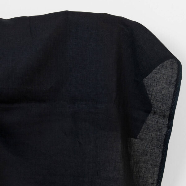 Linen fabric solid black