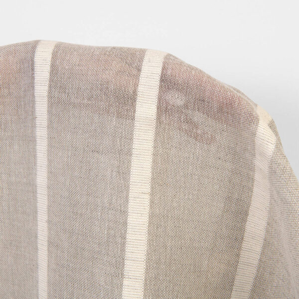 Lightweight linen cotton fabric natural with white stripes, 180cm width