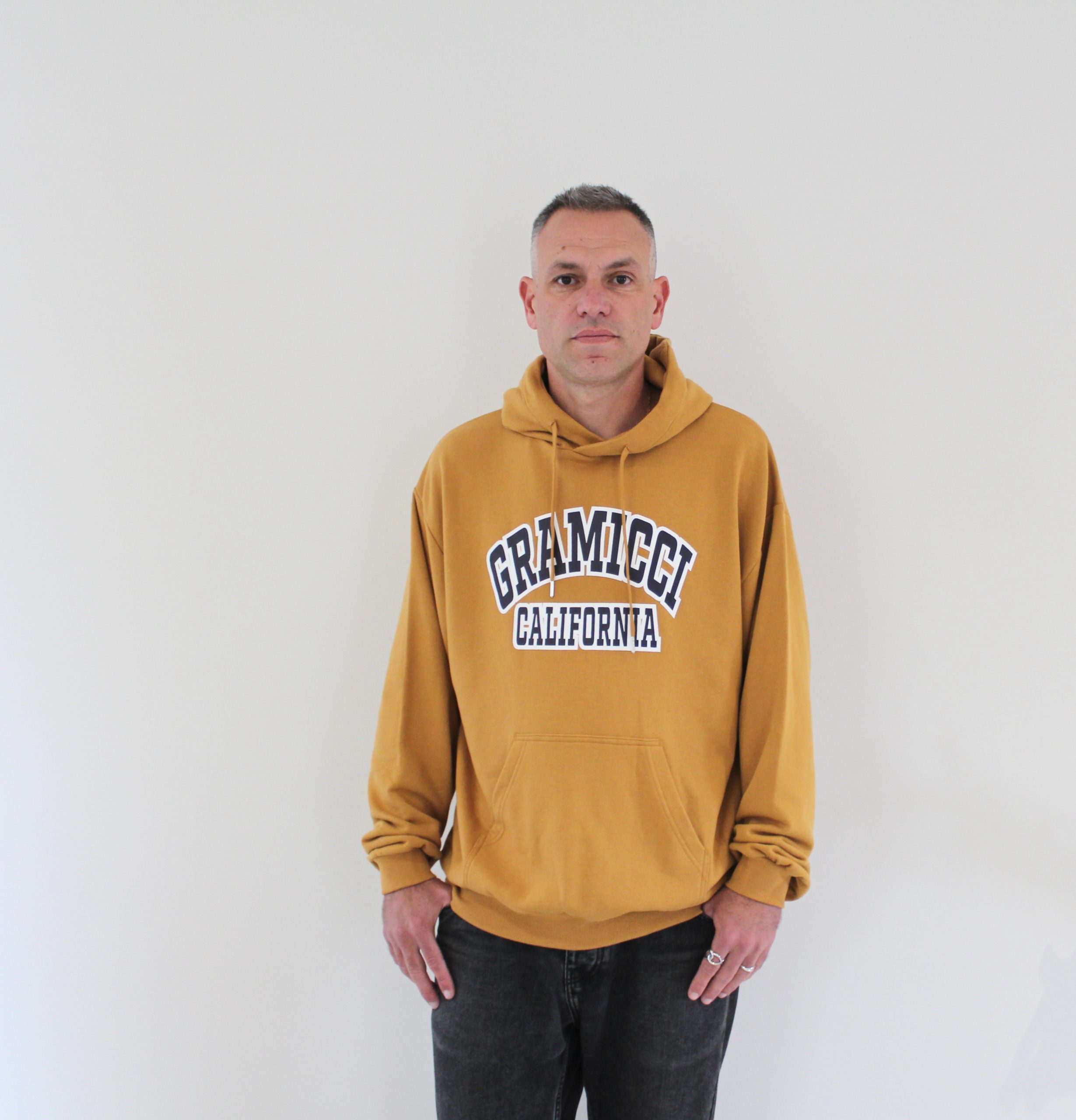 Gramicci Logo Hooded Sweatshirt Gold