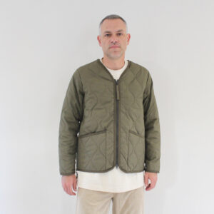 Taion Military Zip V-Neck Jacket Olive