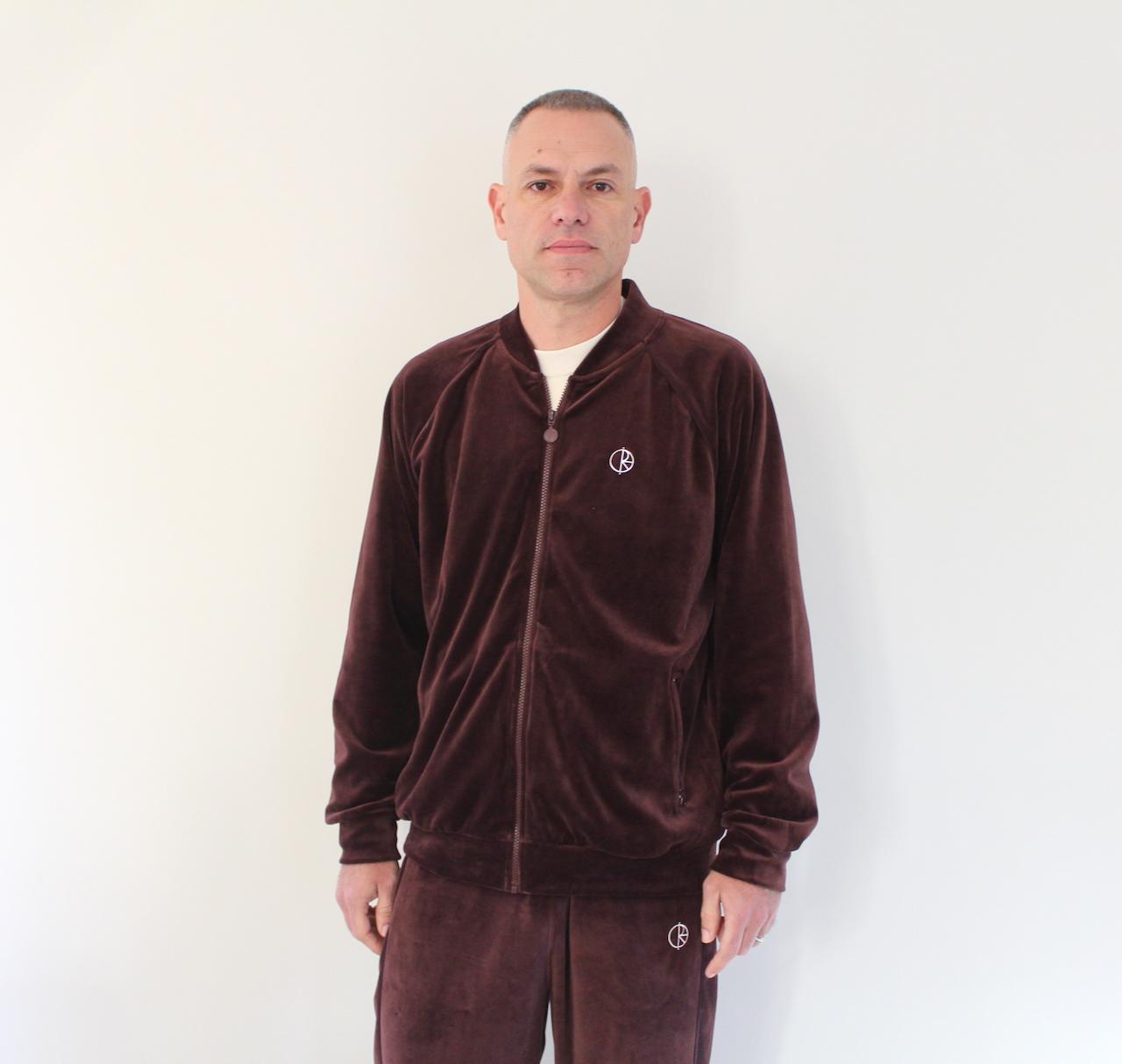 Polar Velour Track Jacket Bordeaux