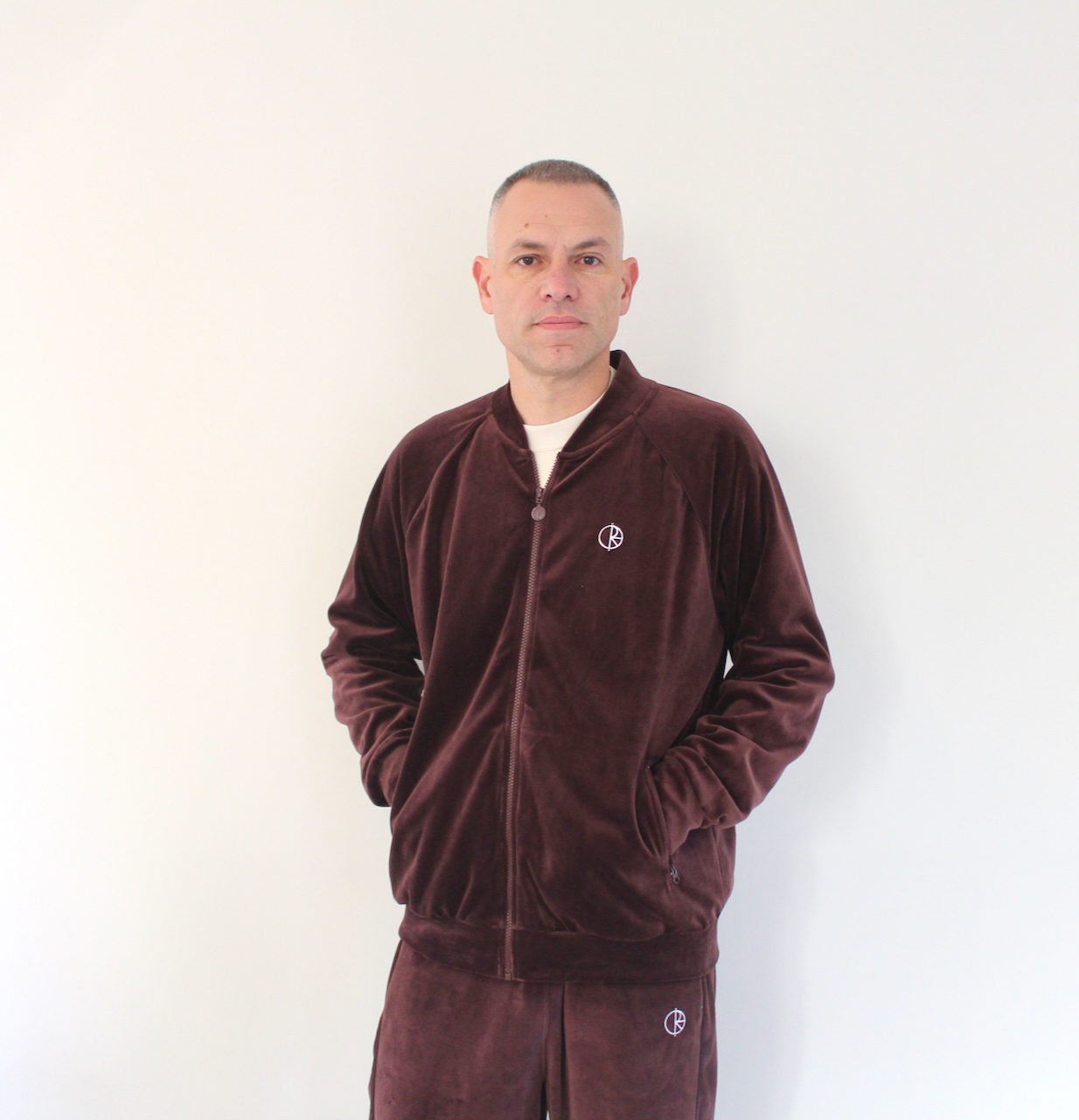 Polar Velour Track Jacket Bordeaux