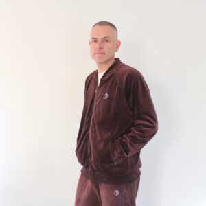 Polar Velour Track Jacket Bordeaux