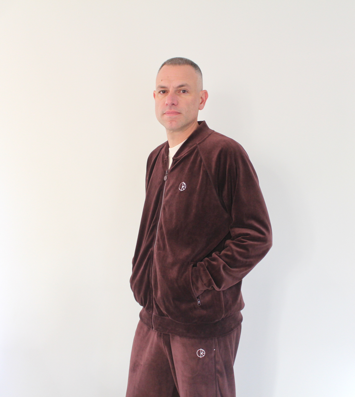 Polar Velour Track Jacket Bordeaux