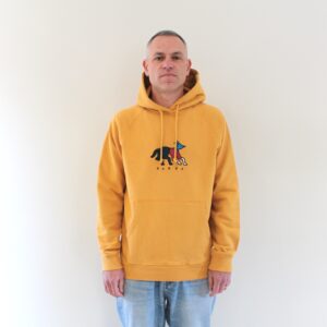 By Parra Anxious Dog Hooded Sweat Gold Yellow