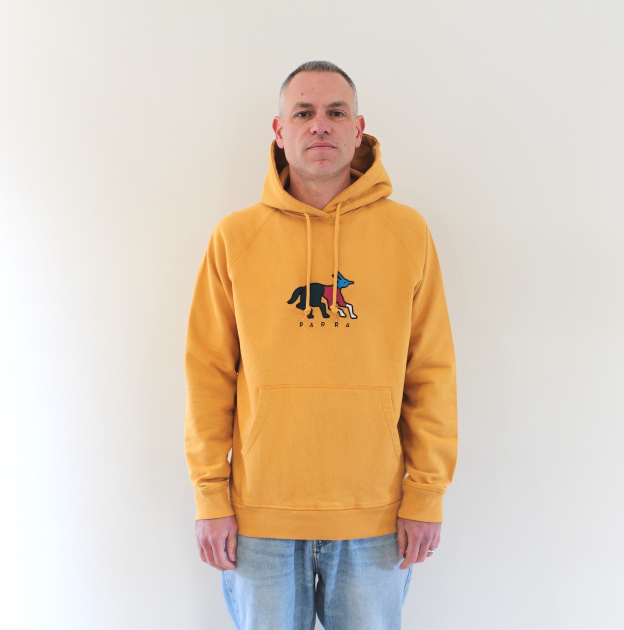 By Parra Anxious Dog Hooded Sweat Gold Yellow