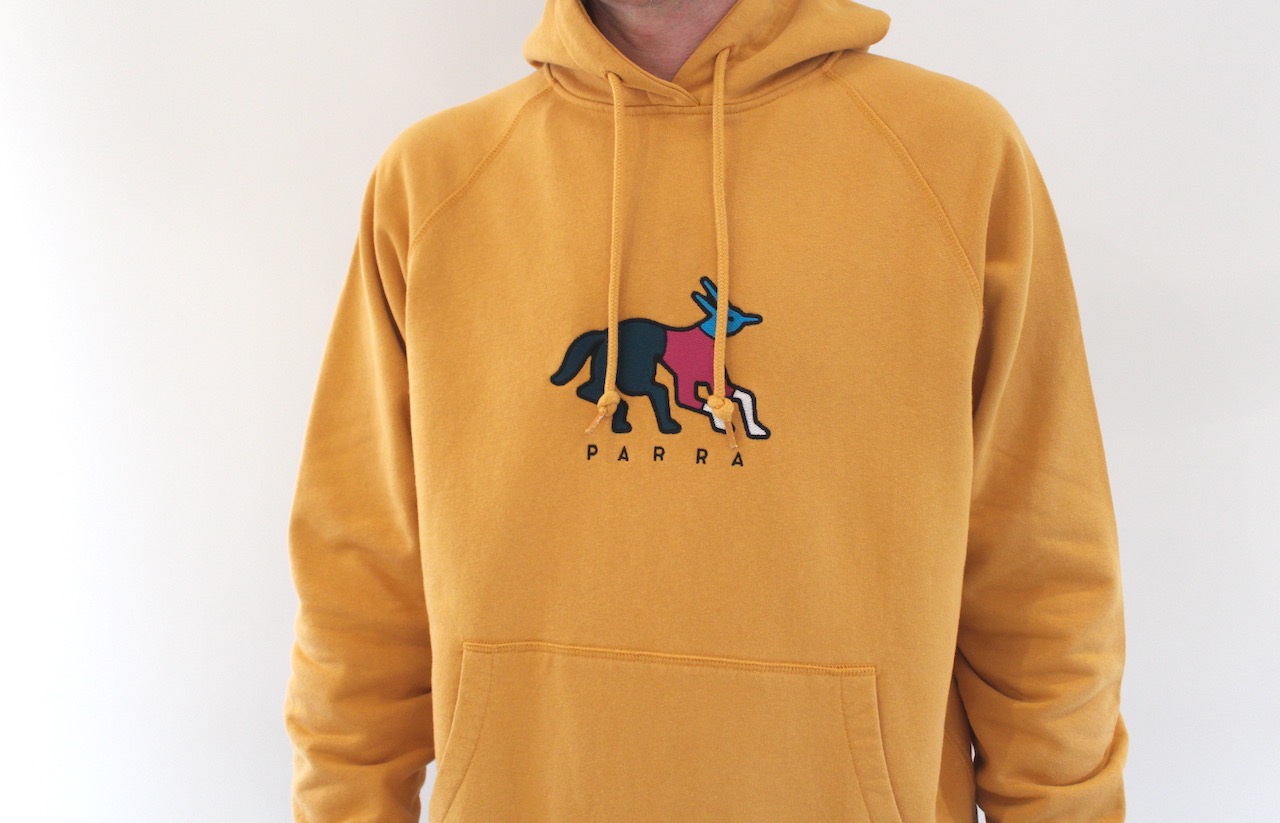 By Parra Anxious Dog Hooded Sweat Gold Yellow