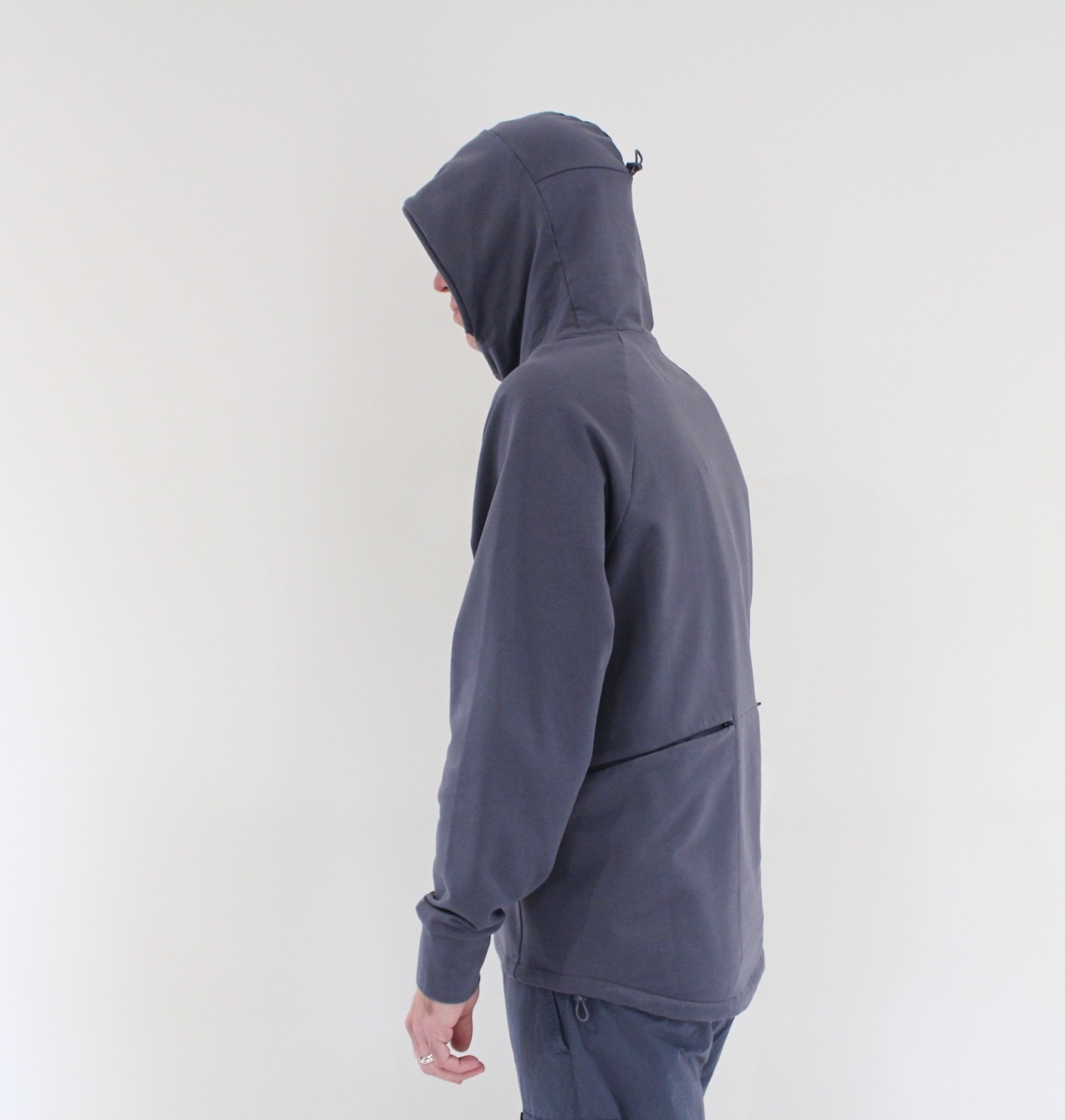 CP Company Sweat Hooded Stretch Fleece Ombre Blue