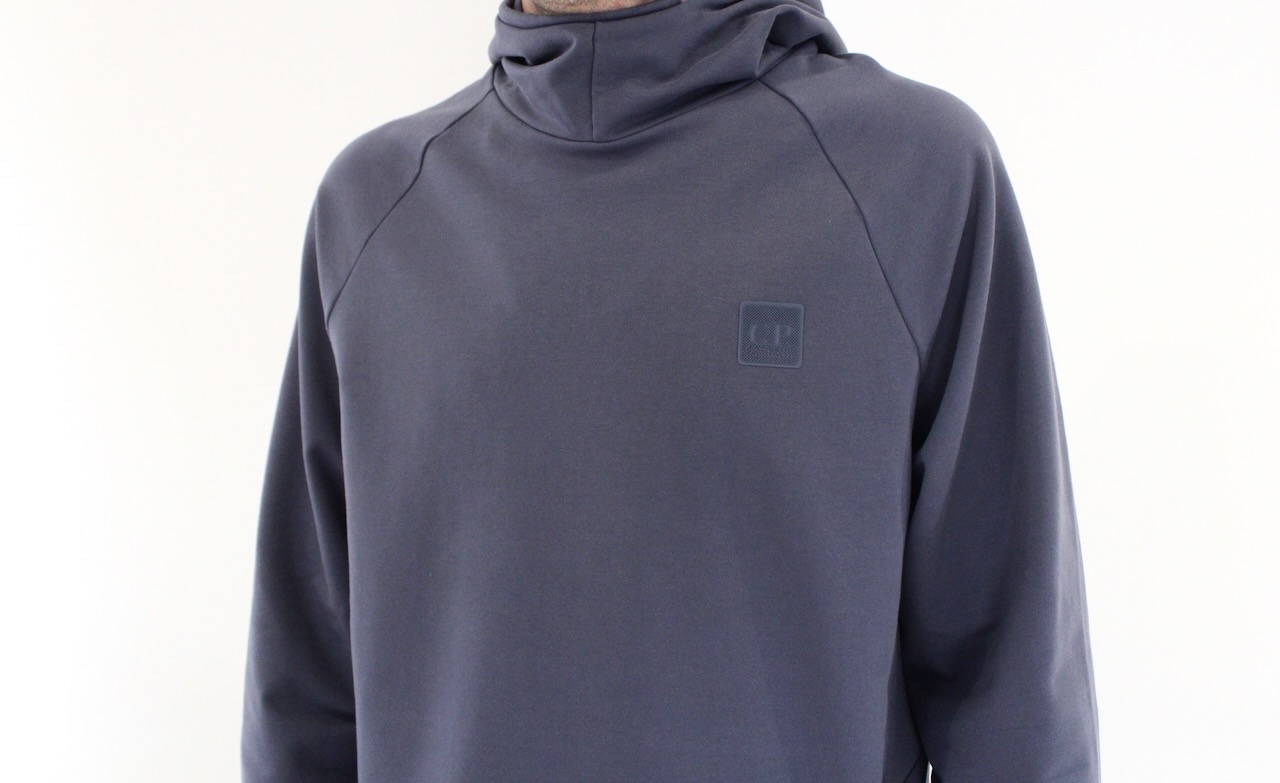 CP Company Sweat Hooded Stretch Fleece Ombre Blue