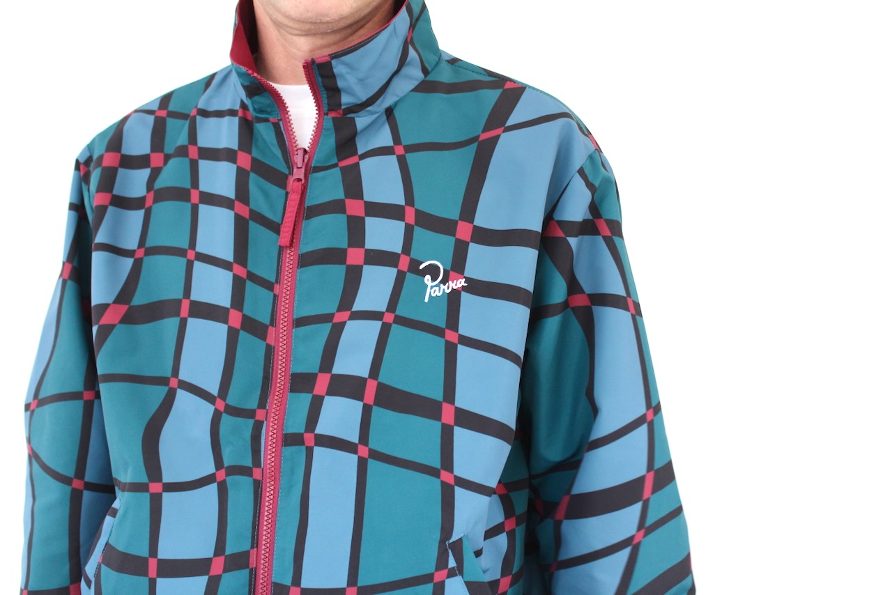 By Parra Squared Waves Pattern Track Top Multi Check