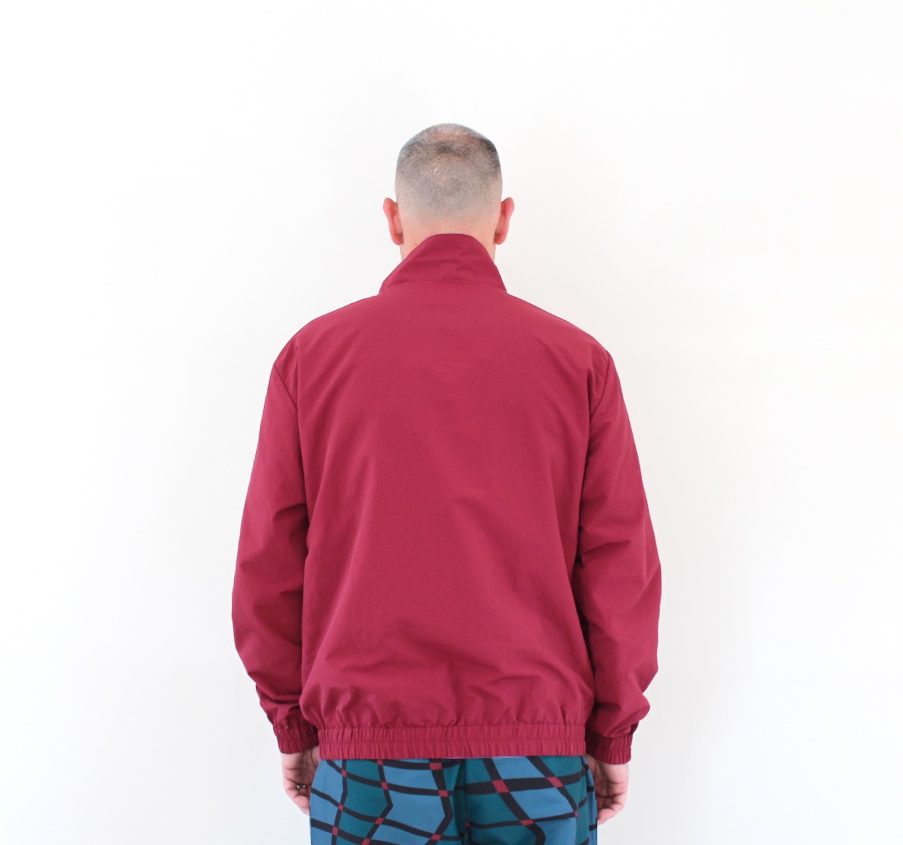 By Parra Squared Waves Pattern Track Top Multi Check