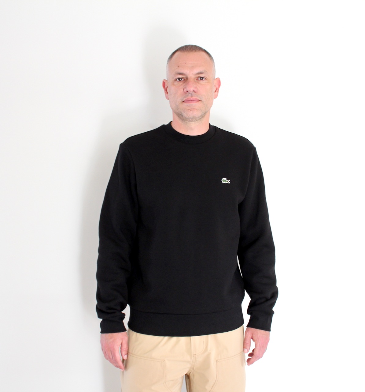 Lacoste Sweat Col Rond Noir