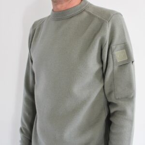 Cp Company Crew Neck Knit Silver Sage Metropolis Series