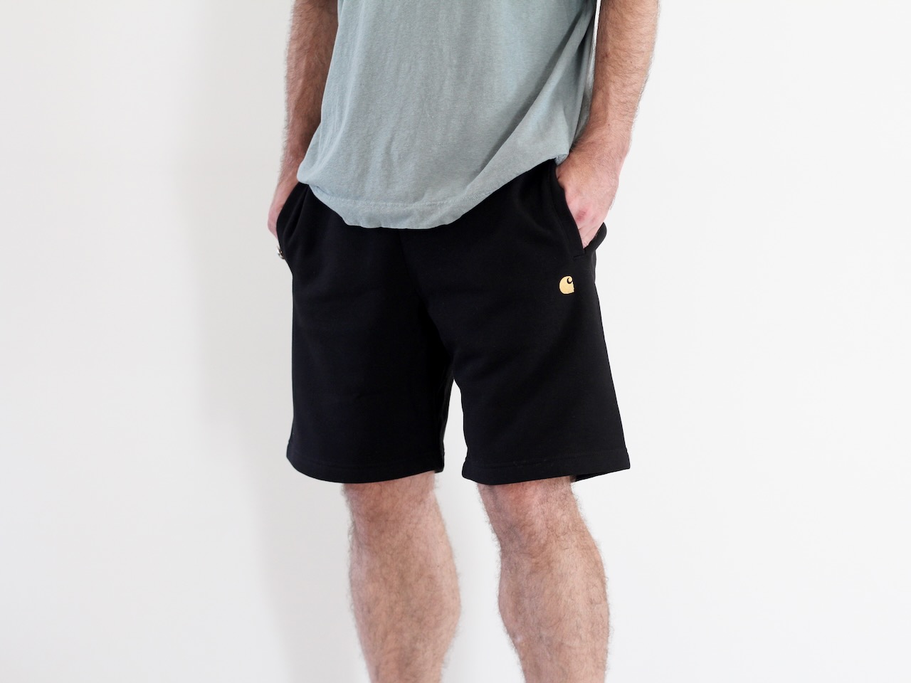 Carhartt Wip Chase Sweat Short Black Gold