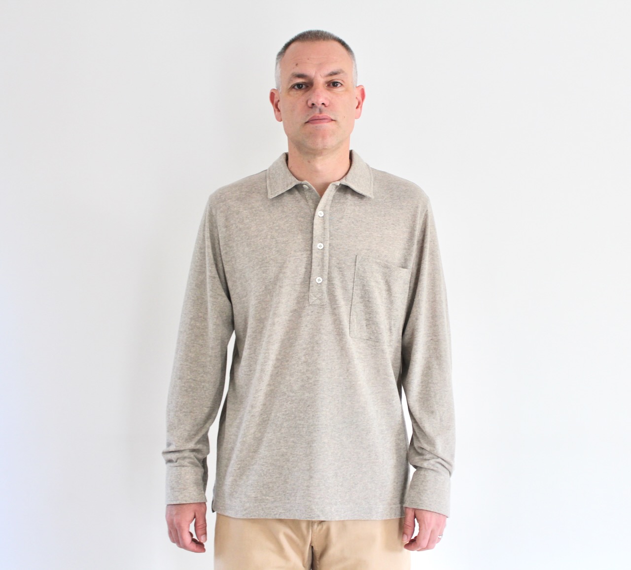 Universal Works Pullover LS Shirt Sand