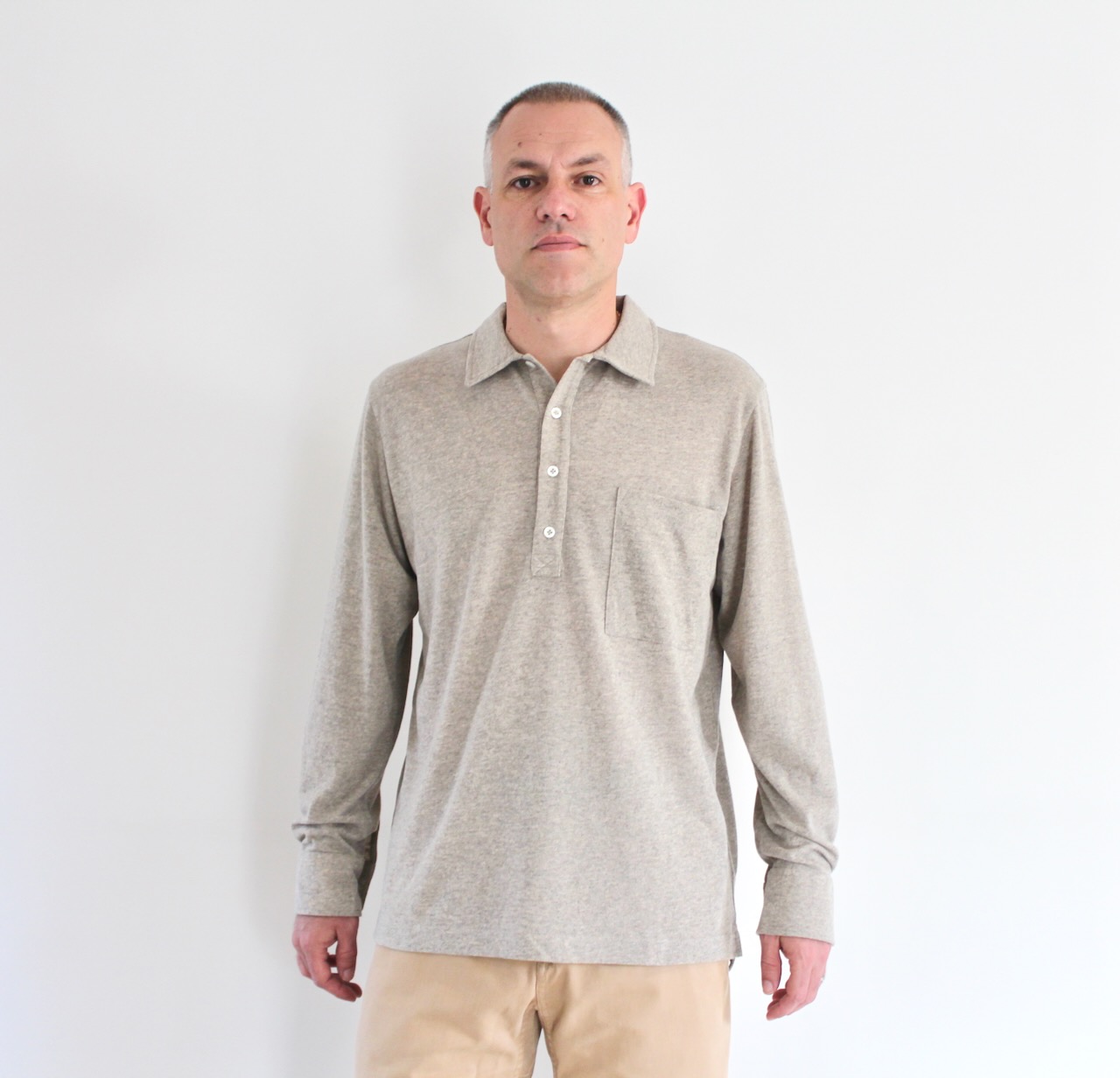 Universal Works Pullover LS Shirt Sand