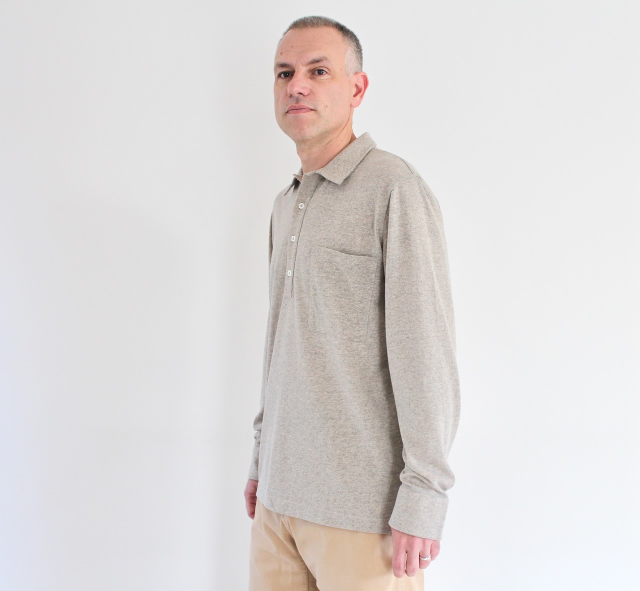 Universal Works Pullover LS Shirt Sand
