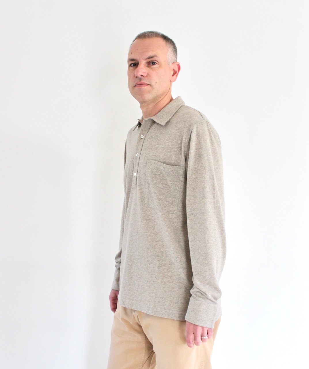 Universal Works Pullover LS Shirt Sand