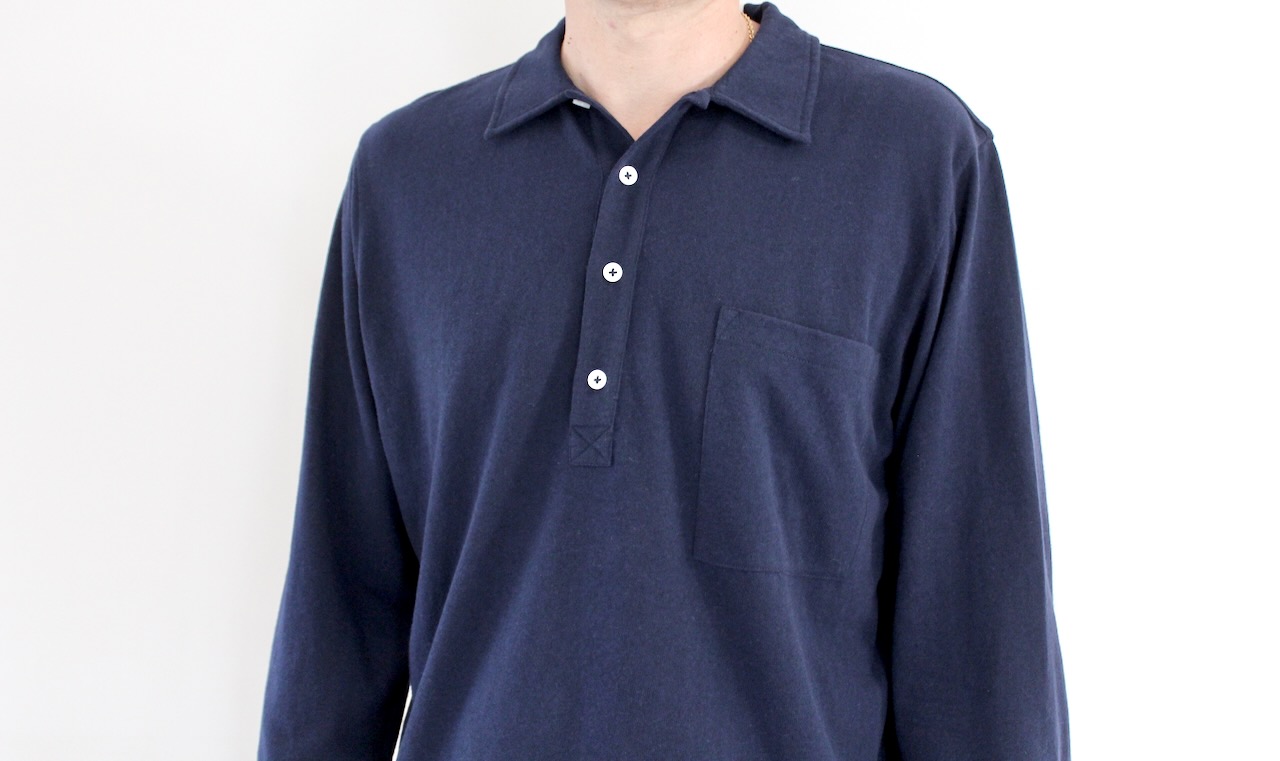 Universal Works Pullover LS Shirt Navy
