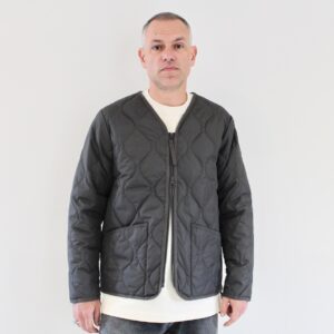 Taion Military Zip V Neck Charcoal