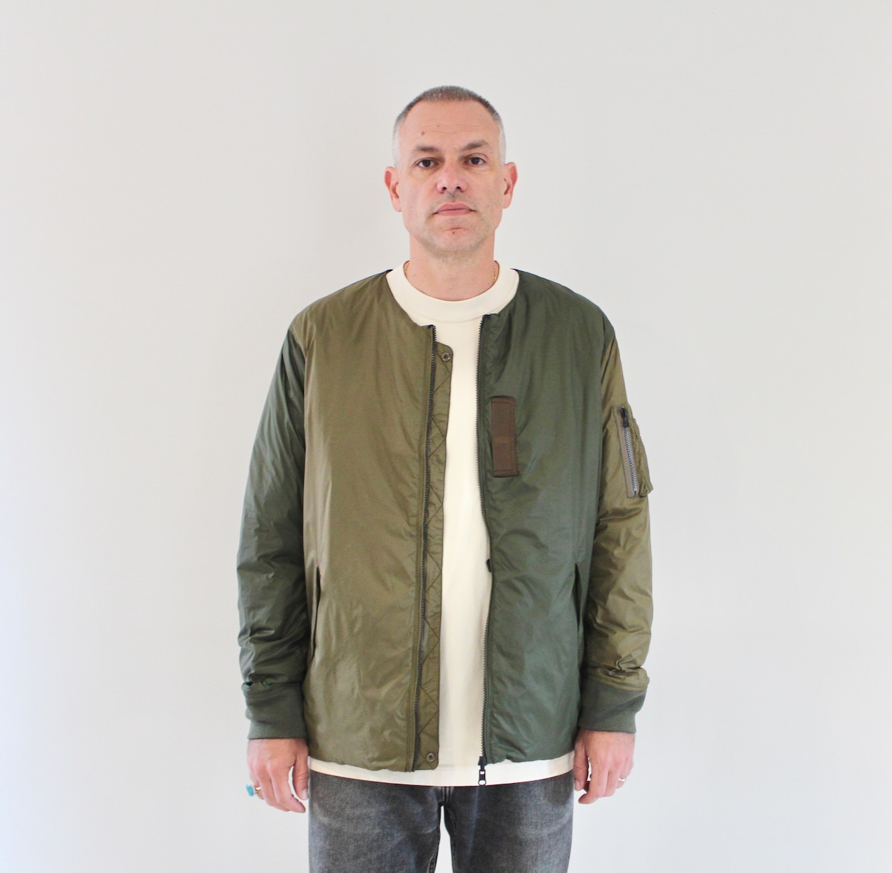 Taion X Beams Reversible MA-1 Type Inner Jkt Crazy Black