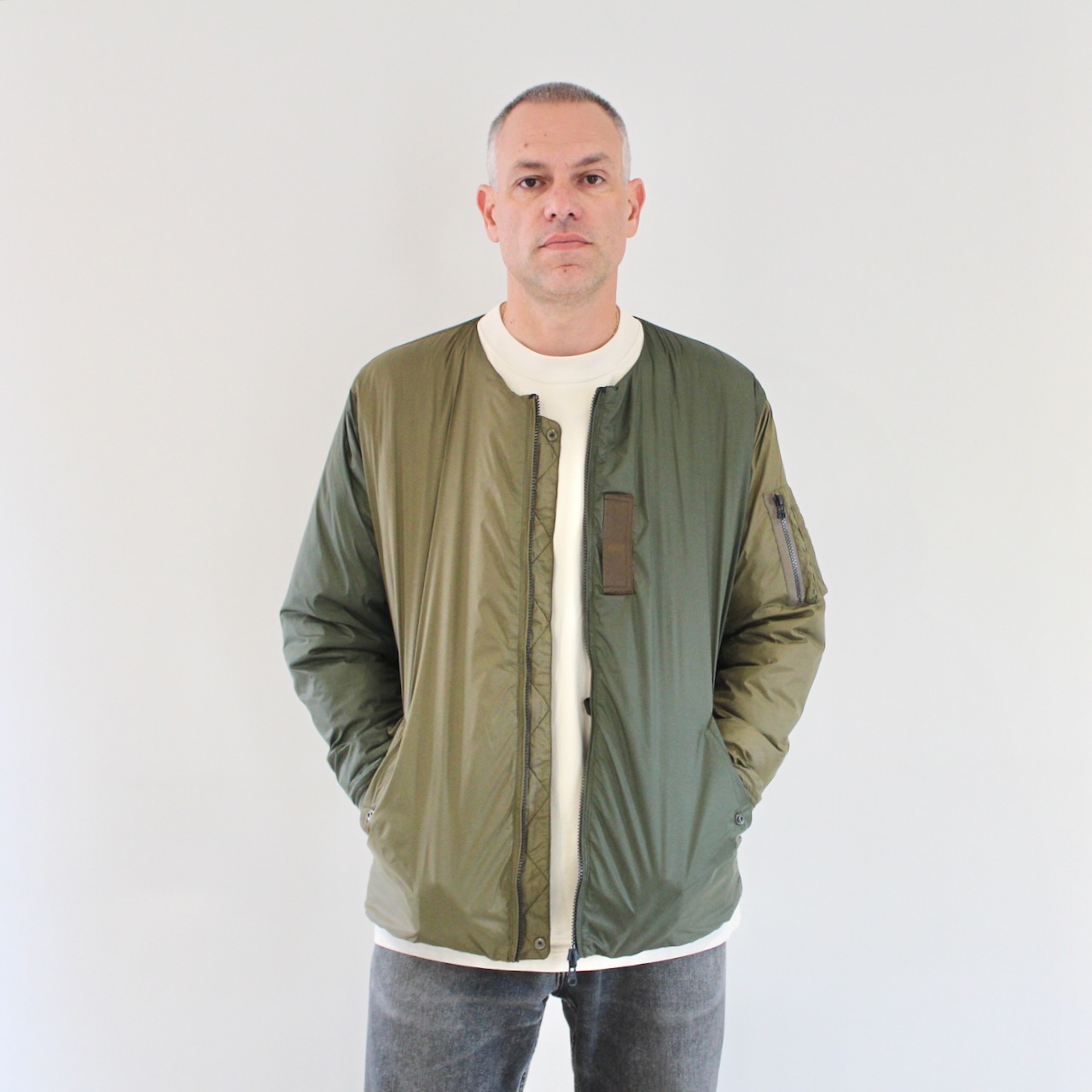 Taion X Beams Reversible MA-1 Type Inner Jkt Crazy Black