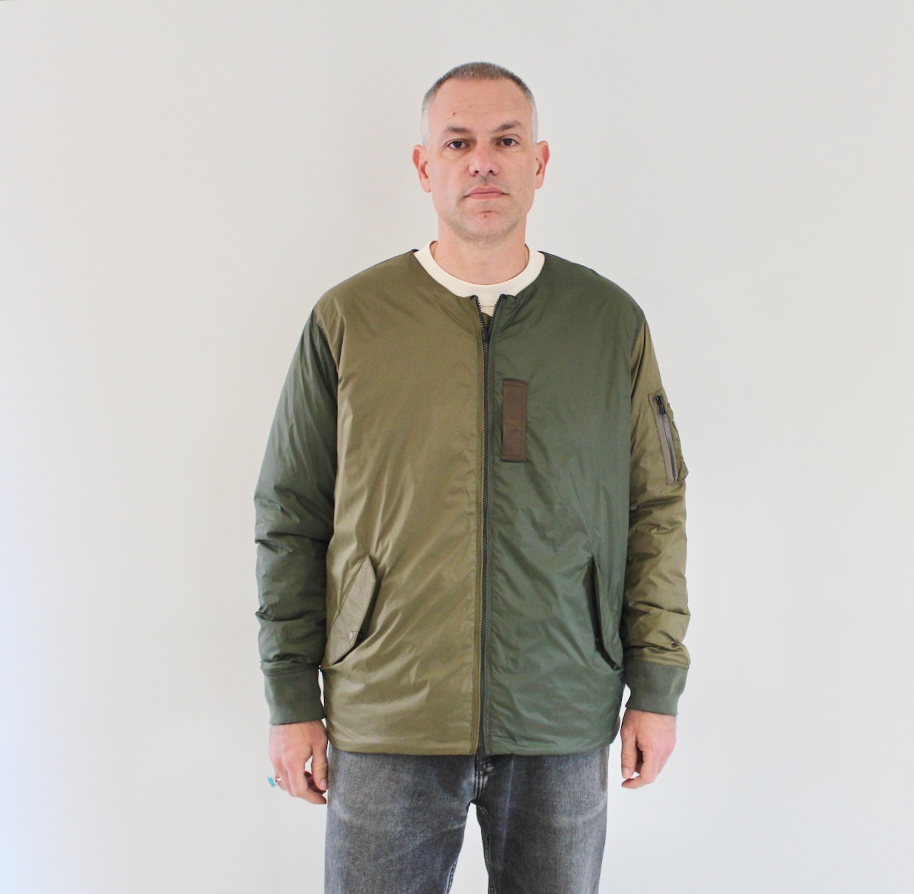 Taion X Beams Reversible MA-1 Type Inner Jkt Crazy Black