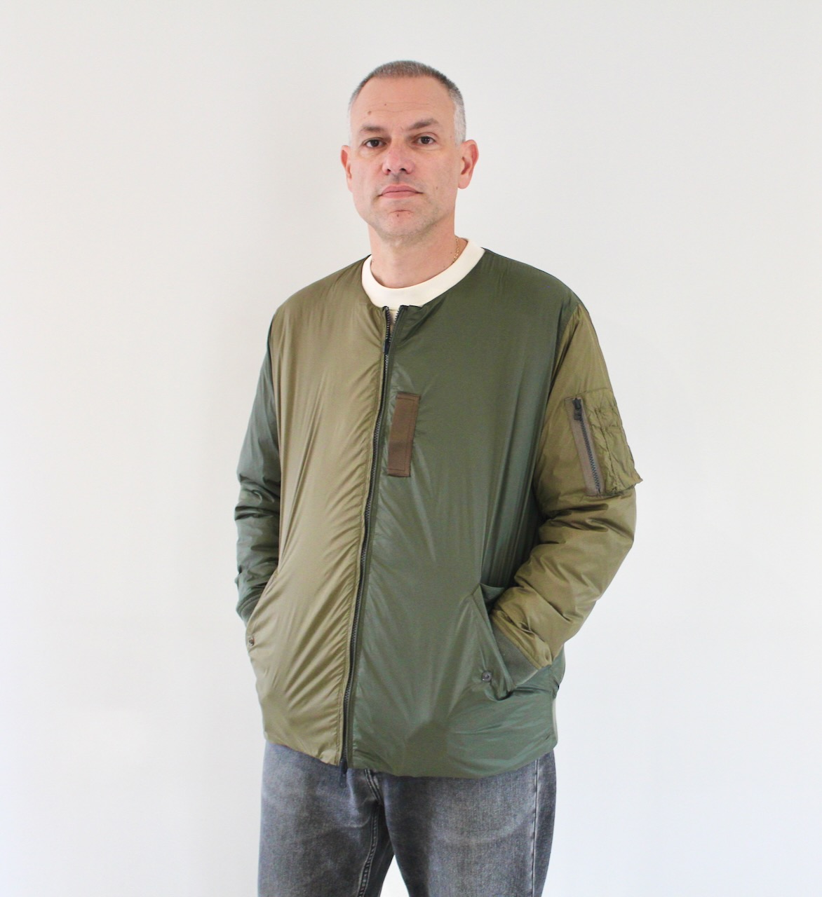 Taion X Beams Reversible MA-1 Type Inner Jkt Crazy Black