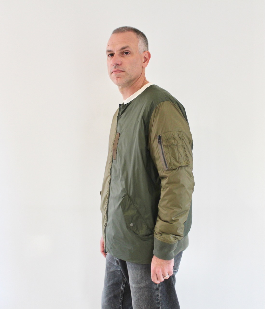 Taion X Beams Reversible MA-1 Type Inner Jkt Crazy Black