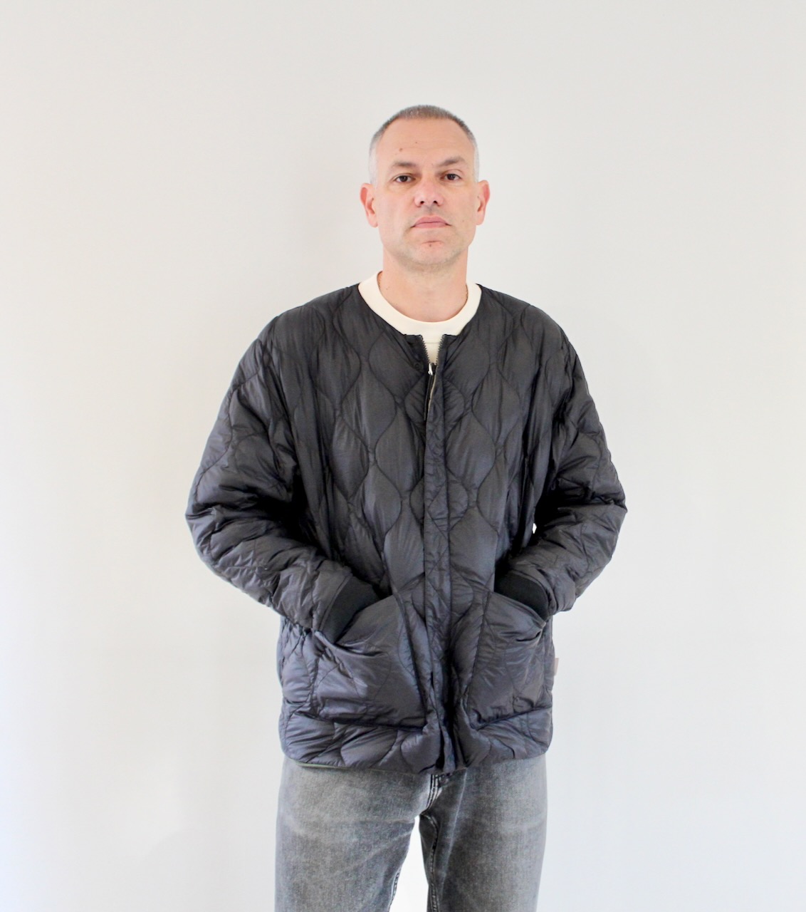 Taion X Beams Reversible MA-1 Type Inner Jkt Crazy Black