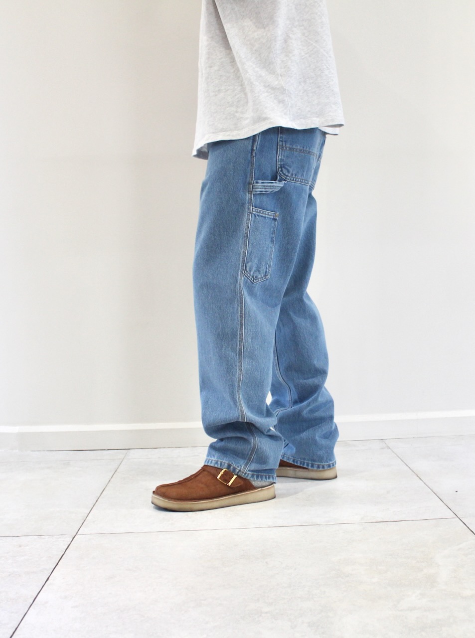 Carhartt Wip Single Knee Pant Blue Stone Bleached